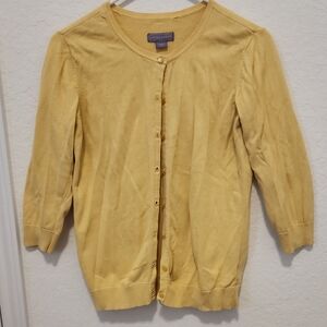 Laura Scott Women's Yellow Cardigan